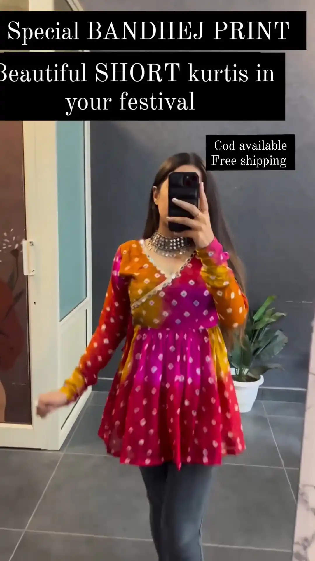 Pink Bandhni Top for Women.png